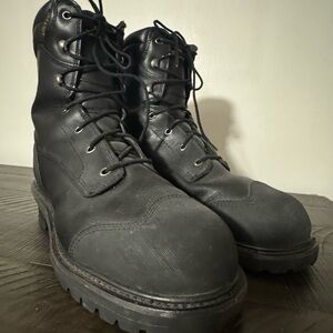 Chippewa Men's Black Leather Lace-Up Boots